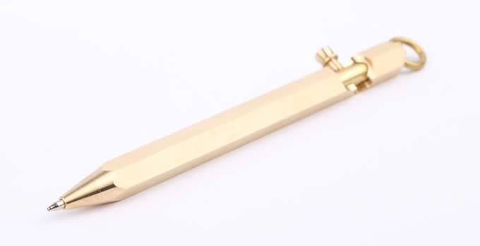  Metallic Brass Defender Tactical Pen